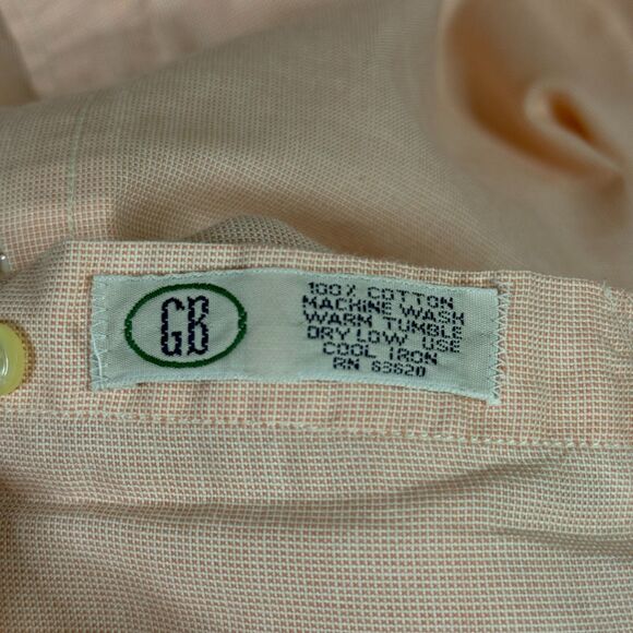 Vintage Gitman Bros Shirt Mens 15.5 34 Orange Button Down Long Sleeve Made USA - Picture 7 of 13